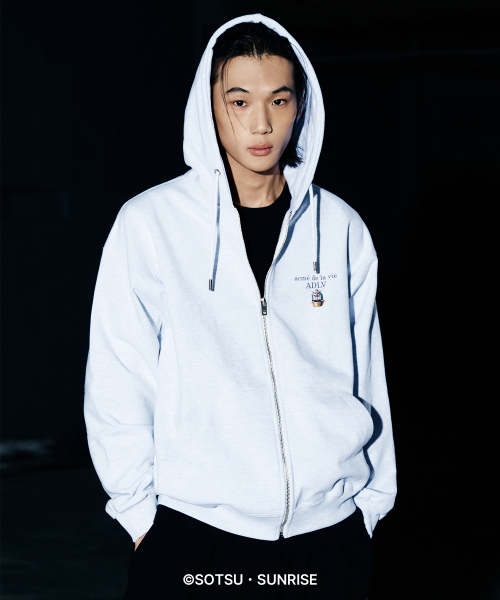 MOBILE SUIT GUNDAM BASIC LOGO HOODIE ZIP UP (2 COLOR)