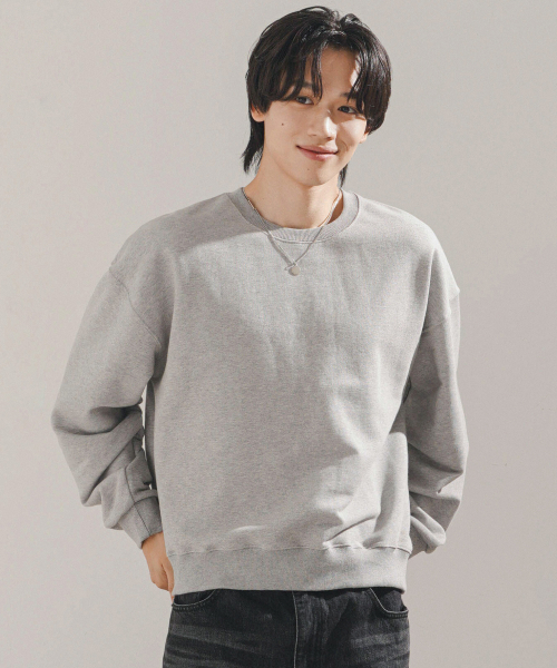 Daycut Crop Sweatshirts Gray KJMT2648