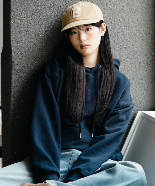 Plain Essential Hoodie Navy KJHD2674