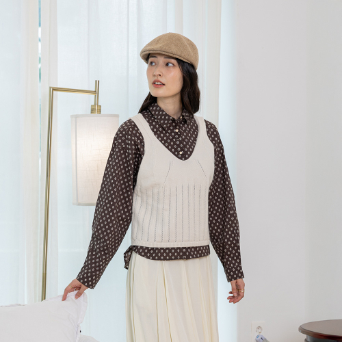 LS_Simple knit vest_2color