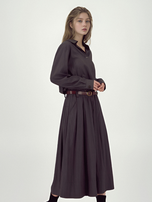 Glossy Set-Up Two-Piece _D.Brown