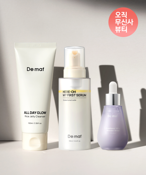 디마프() 수분자석 충전 세트 (젤리클렌저 100ml+만능기초 155ml+판테놀 앰플 55ml) 상품 이미지
