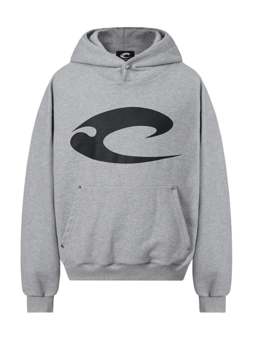 Logo Printing Hoodie - Grey