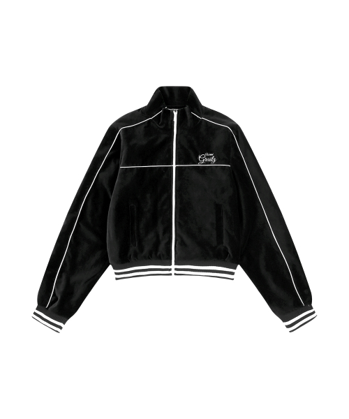 VELVET BLOUSON JACKET [BLACK]