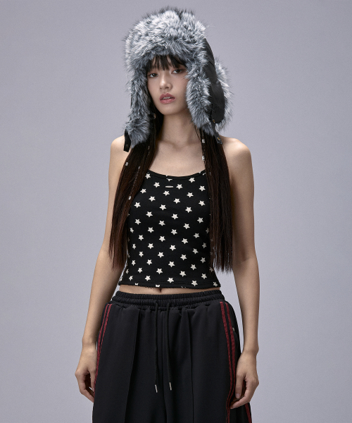Starry Wing Halter Top (25FTP-SLTS02) BLACK