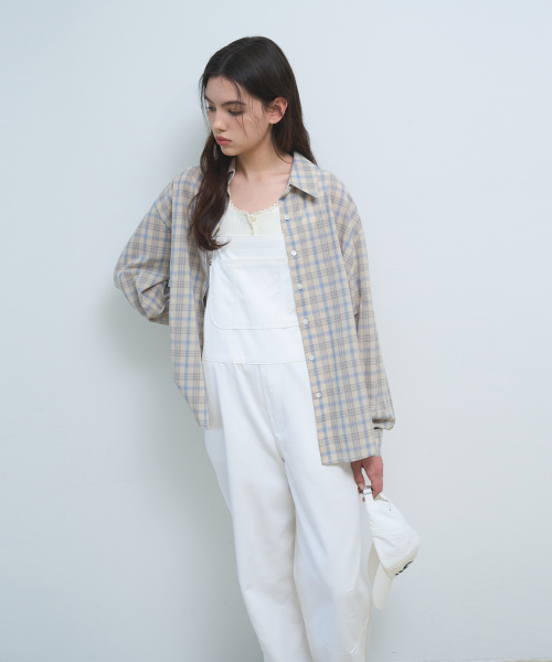 signature naming check shirt_skyblue