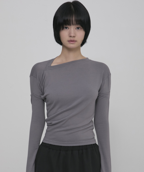 플레어업() Asymmetrical Long Sleeve (FL-181_Gray) 상품 이미지