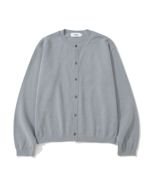 베이직 에센셜 크롭 라운드 가디건 MELANGE GREY
