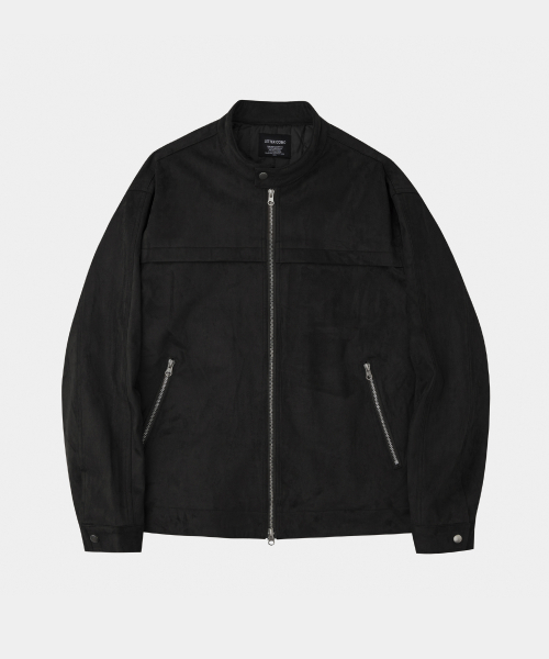 Racer Suede blouson jacket black