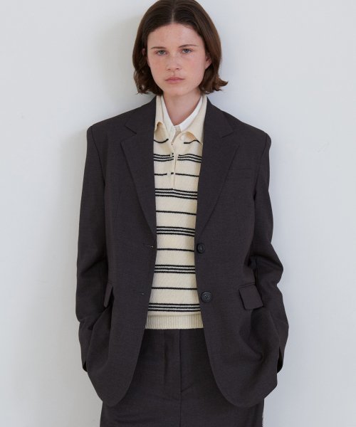 vintage tailored jacket_charcoal