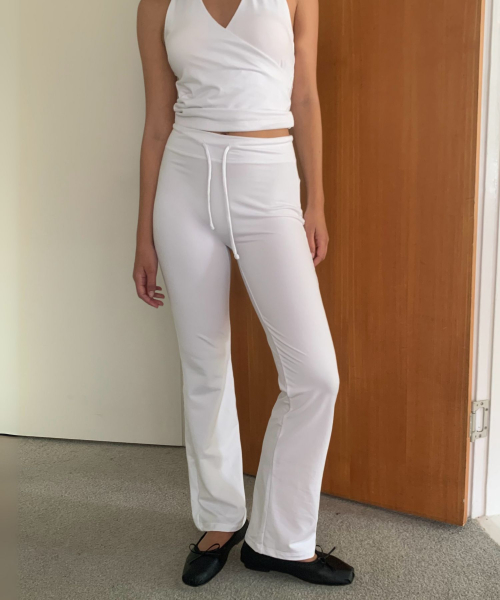 Butter Drawstring Pants White