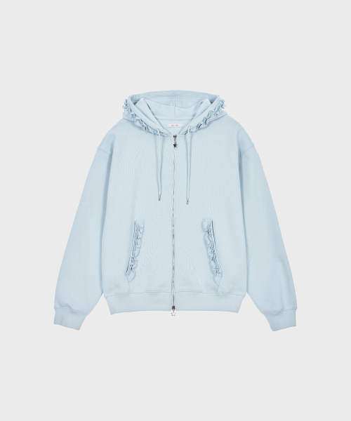 Frill Hoodie Zip-up (светлый синий)
