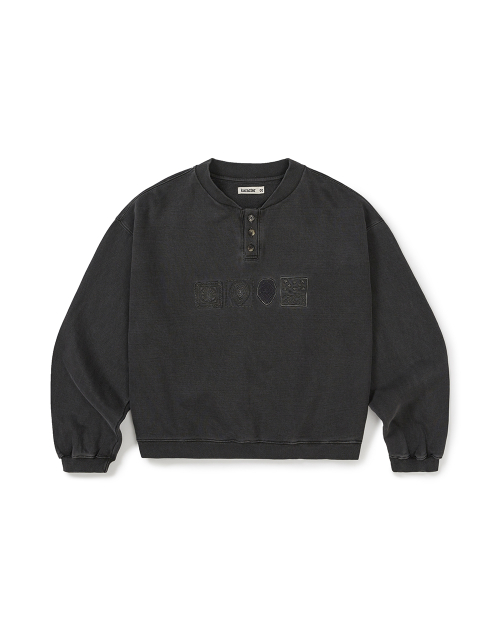 Symbolic button sweatshirt / Dusty серый