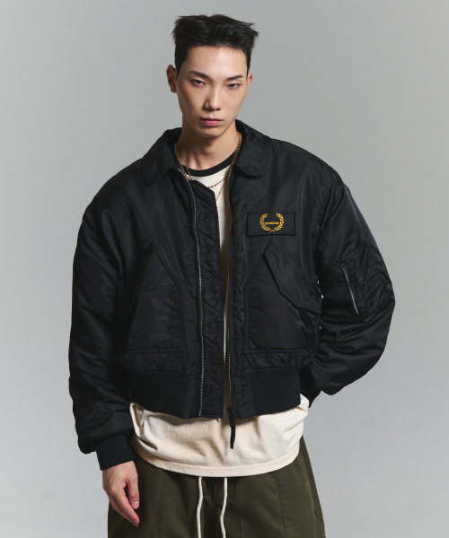 flight fleece bomber (чёрный)