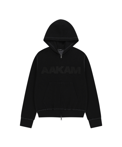 Boucle Logo Zip-Up Hoodie (чёрный)