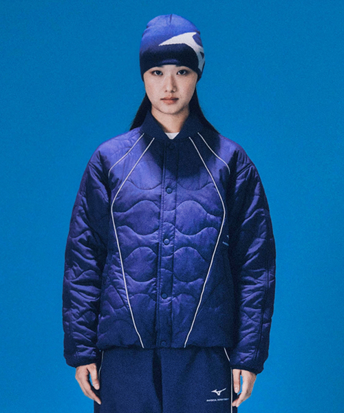 Стеганая куртка с кантом Pdept X Mizuno Blue