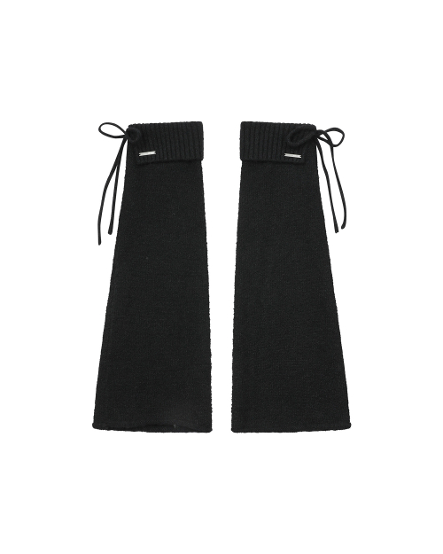 Drawstring leg warmer BLACK