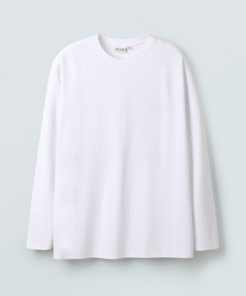 Футболка реглан из шелковистого хлопка Supima (White)