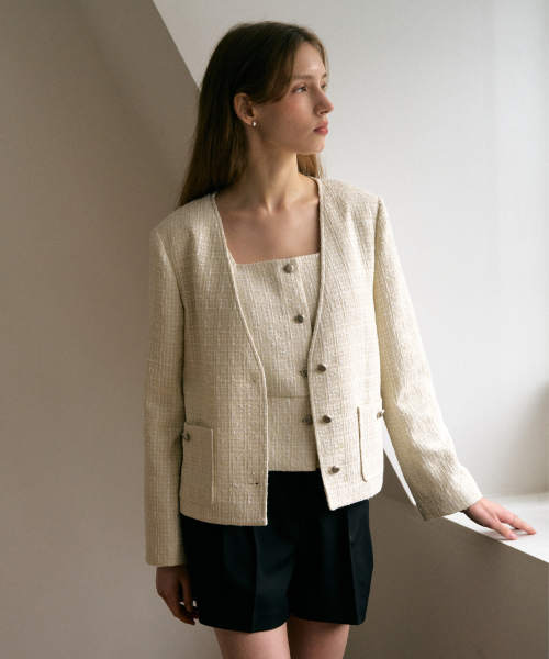 Kylie Tweed No-collar куртка