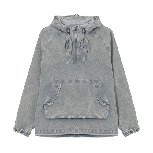 Вельветовый анорак Garment Dyeing Light Gray