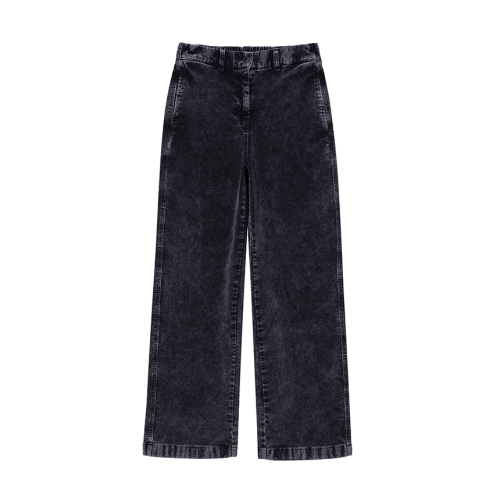 Вельветовые полусвободные брюки W Garment Dyeing Navy