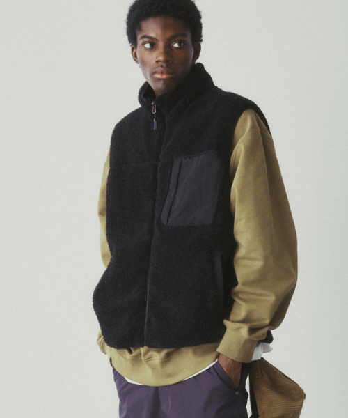 BOA FLEECE PATCH VEST (чёрный)