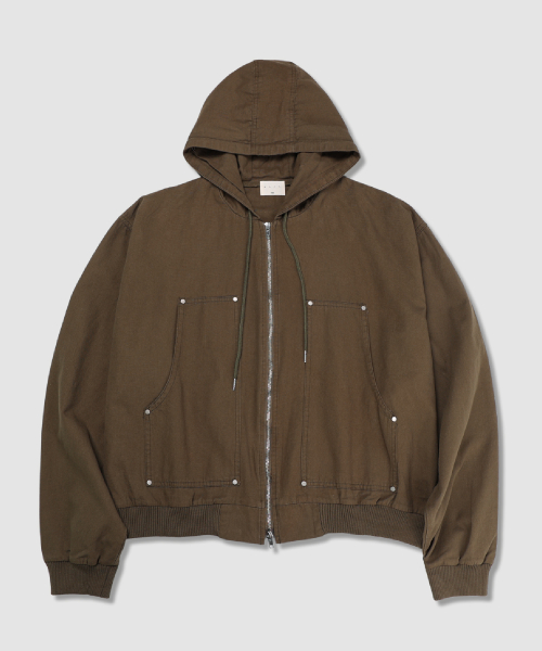 Худи-карпентер на молнии (Khaki)