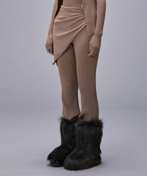 Knit Bootcut Skirt брюки (25SBT-PNTS04) MOCHA