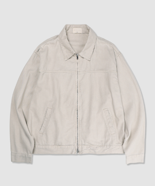 вальяный Cotton Two-Way Zip-Up куртка (Cream