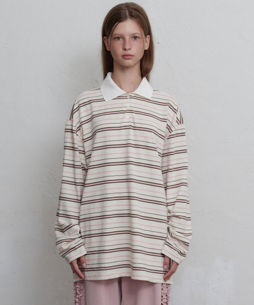 Tale stripe PK длинный рукав (Pink)