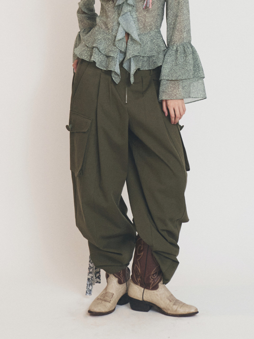 OVERSLASH CARGO PANTS KHAKI