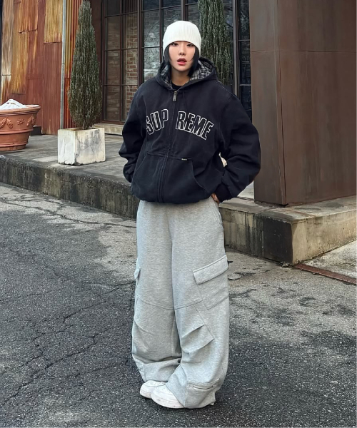 Slant Pleats Multi Cargo Sweat брюки M.Gray