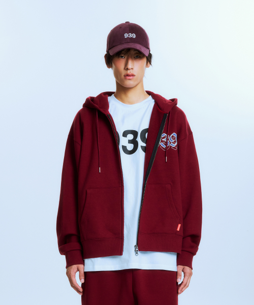 아카이브 볼드() UNDEFEATED HOOD ZIP-UP (BURGUNDY) 상품 이미지