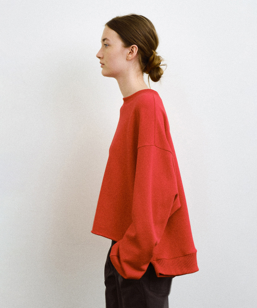 BENJI CUT SWEATSHIRT (RED)