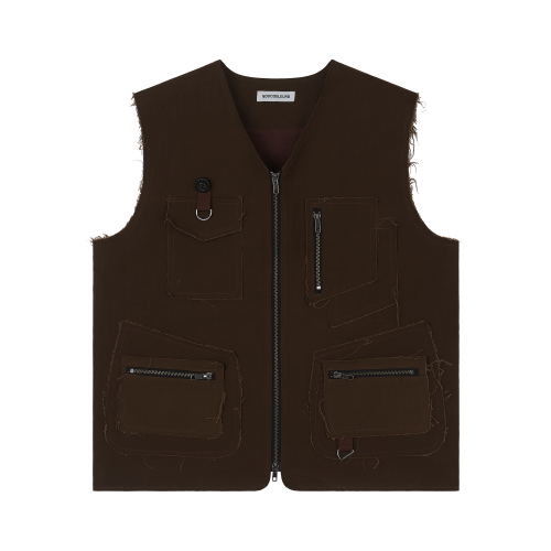UL COTTON VEST 01 BROWN