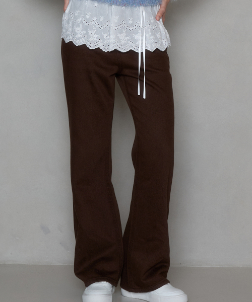 HAZE WIDE PANTS_BROWN