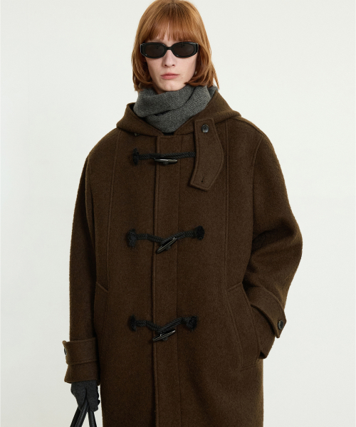 шерсть Boucle Duffle Coat (коричневый) TNCO5F104W2