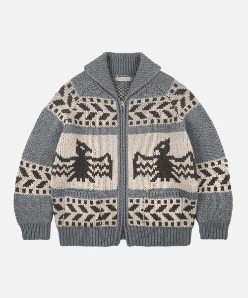 THUNDERBIRD HEAVY COWICHAN JACKET _ GRAY