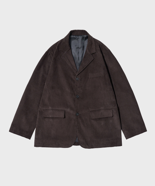 Офисный кэжуал вельветовый жакет, Dark Brown