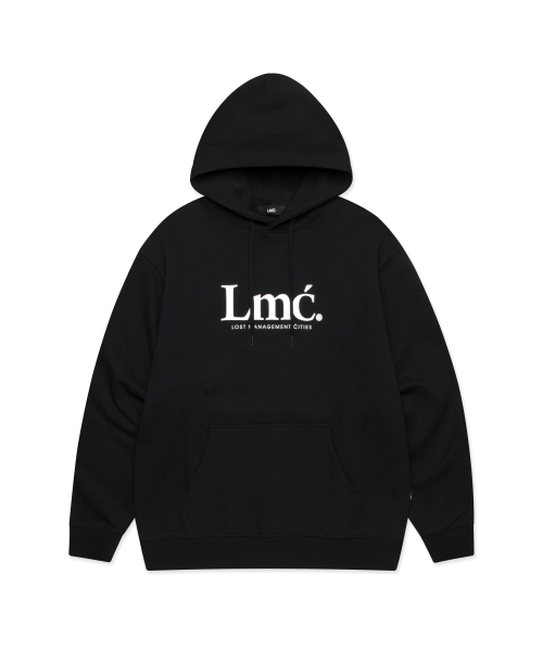 SERIF LOGO HOODIE чёрный