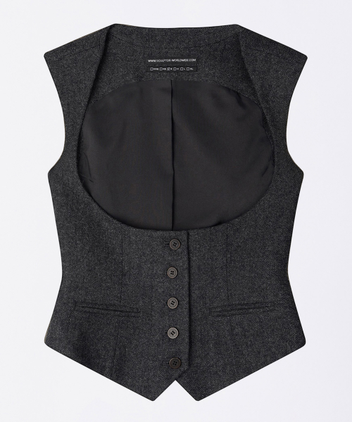 스컬프터 Classic Wool Vest Gray