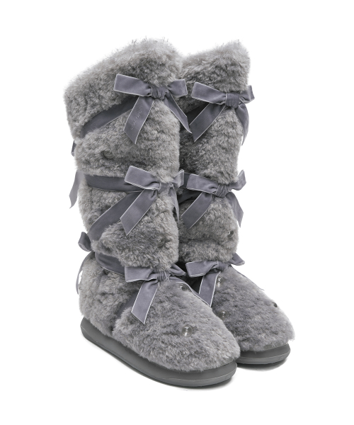 [X SUSAN FANG] FURRY LONG BOOTS - 2 colors