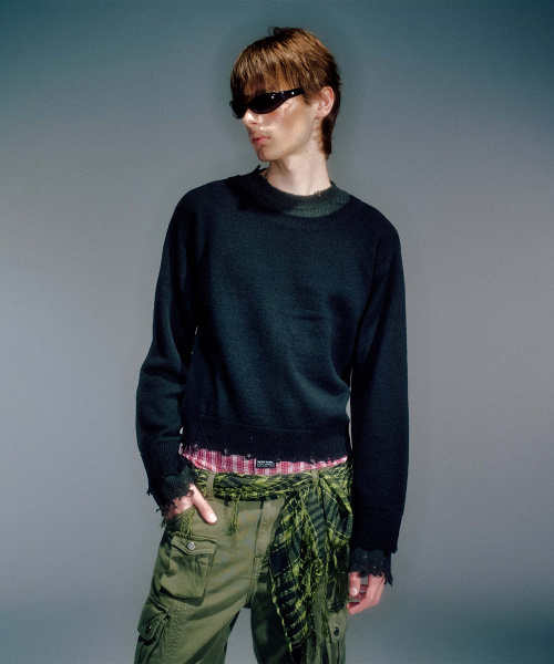 KAI LAYERED KNIT BLACK