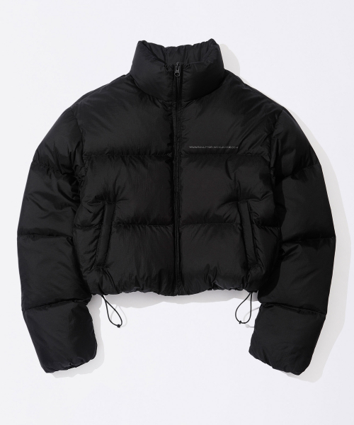 Matte Cropped Puffer Down чёрный