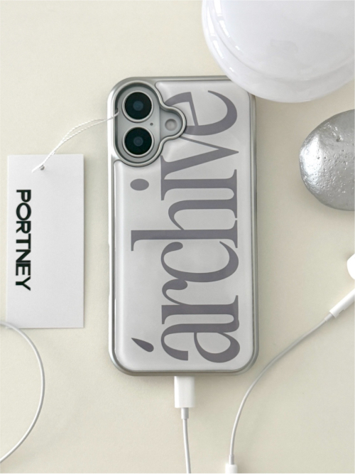 [+맥세이프][+갤럭시]silver archive epoxy case_gray ivory