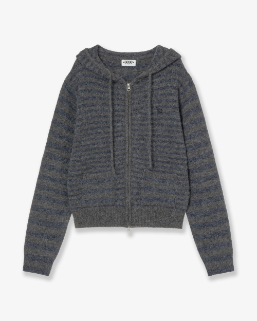 에이이에이이(AEAE) STRIPE HOOD KNIT ZIP UP [NAVY] - 사이즈 & 후기