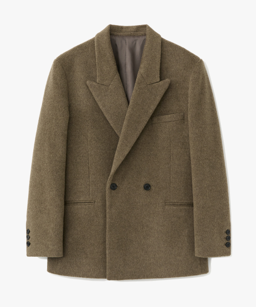 Полупальто из 100% шерсти Brown