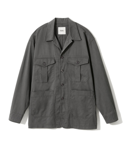 Washed хлопок Work куртка (серый)