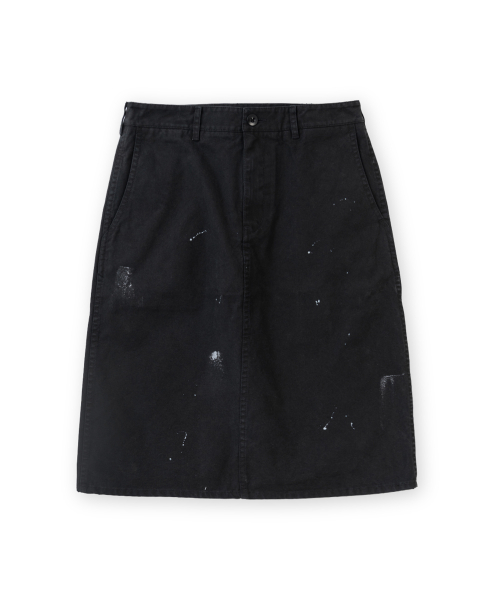 W Painted Skirt, Black