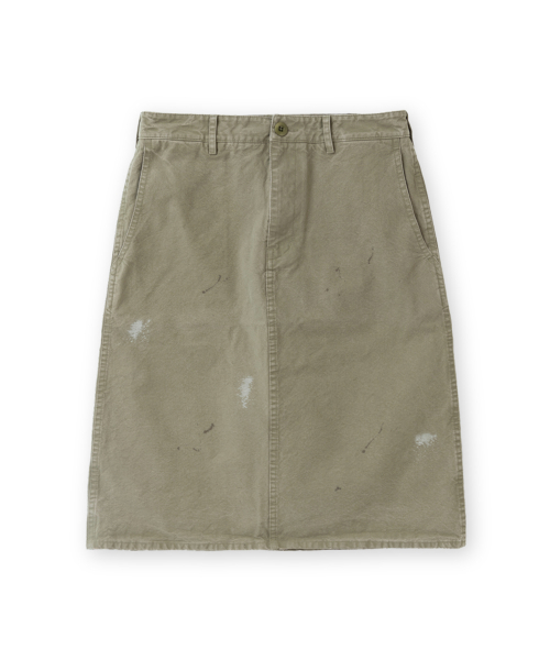 W Painted Skirt, Khaki